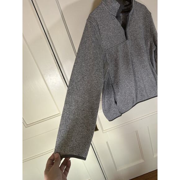 L.L. Bean Sweater Fleece Pullover Mens Size Large Gray Outdoor Active Knit Snap - Picture 2 of 9